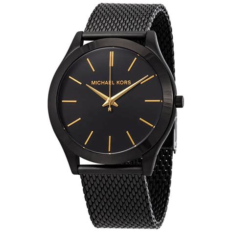 michael kors black slim runway watch|michael kors black chronograph watch.